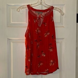 Daniel Rainn Red Floral Tank Top